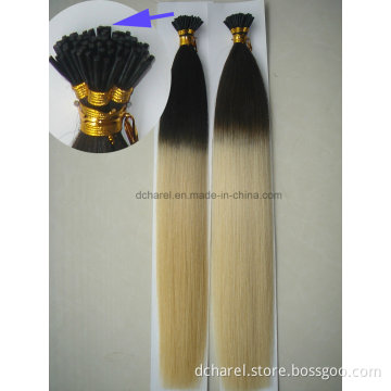 Ombre Human Virgin Remy Keratin Hair Pre Bonded Extensions